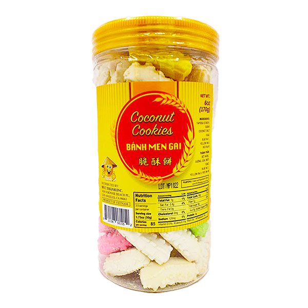 Bánh Men Gai (Coconut Cookies) 24 Jars x 6 Oz