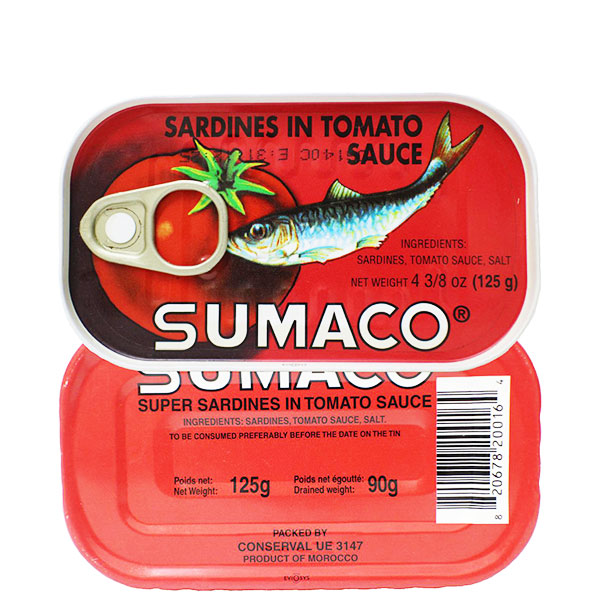 Sumaco Sardines in Tomato Sauce From Morocco (50 x 4.4 Oz)