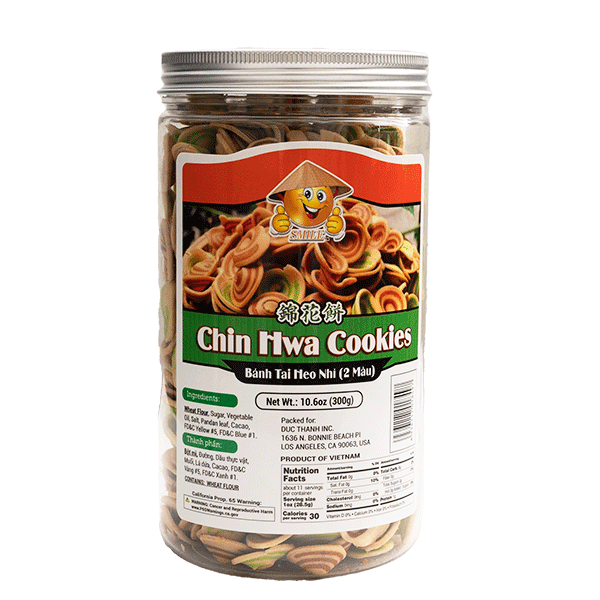 Chin Hwa Cookies (Bánh Tai Heo Nhí 2 Màu) 24 x 10.5 Oz