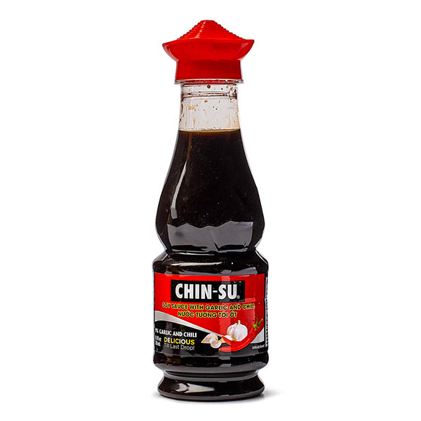 Chin-Su Soy Sauce Chili Garlic (Nước Tương Tỏi Ớt) 24 × 8.8 Oz