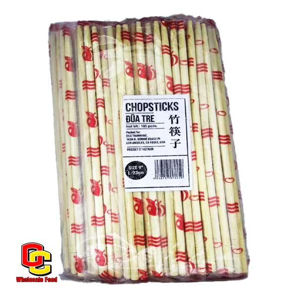 Chopsticks 23cm (Đũa Tre 23cm - Túi Nylon) 20 x 100 Pairs