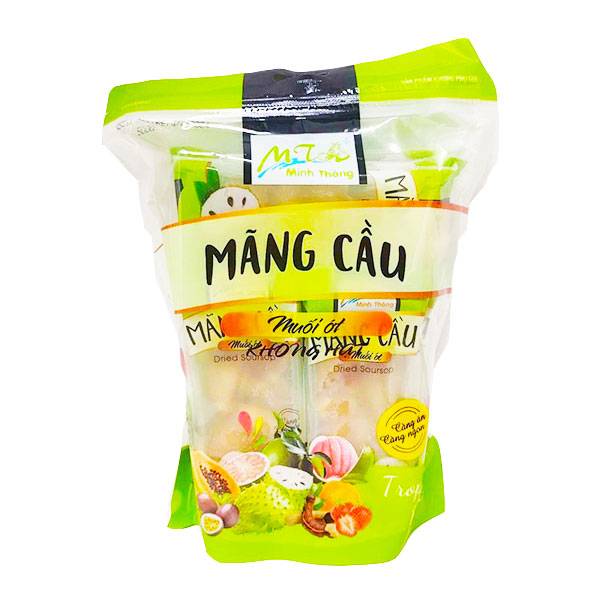 Dried Seedless Soursop Jam Salted Chili - Mãng Cầu Muối Ớt Không Hạt (20 x 17.6 Oz)