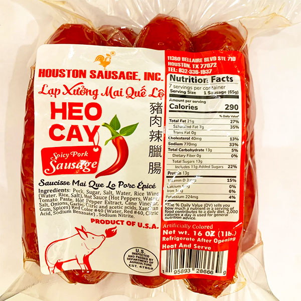 Houston Sausage Spicy Pork Sausage