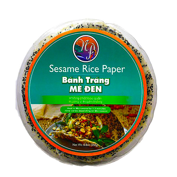 Sesame Rice Paper (Bánh Tráng Mè Đen) 48 x 8.8 Oz