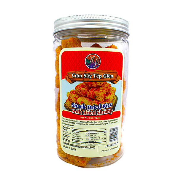 Snack Dried Rice With Dried Shrimp (Cơm Sấy Tép Giòn) 24 x 8 Oz