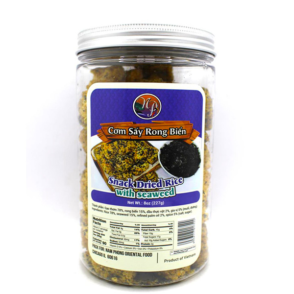 Snack Dried Rice With Seaweed (Cơm Sấy Rong Biển) 24 x 8 Oz