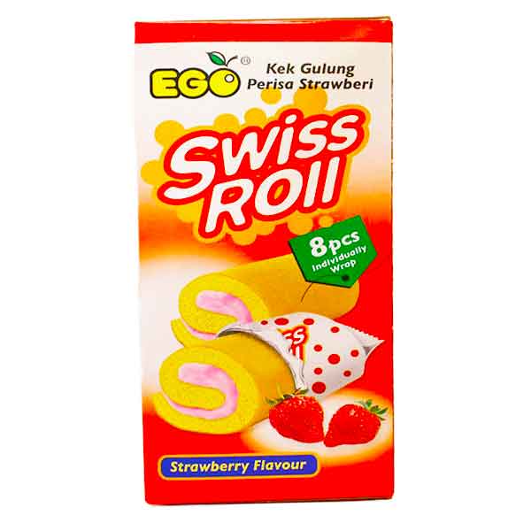 Ego Swiss Roll Strawberry Flavour Box 24 x 6.2 Oz