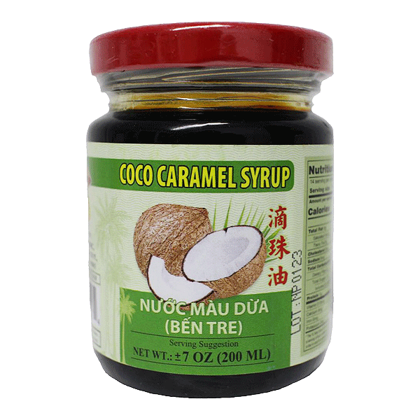 Coconut Caramel Syrup (Nước Màu Dừa Bến Tre) 24 x 7 Oz *Smile*