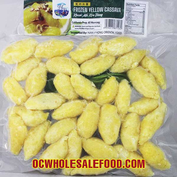 Frozen Yellow Cassava (Khoai Mì Vàng) 22 x 16 Oz