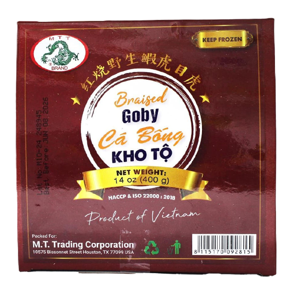 Frozen Braized Goby (Cá Bống Kho Tộ) 12 x 14 Oz