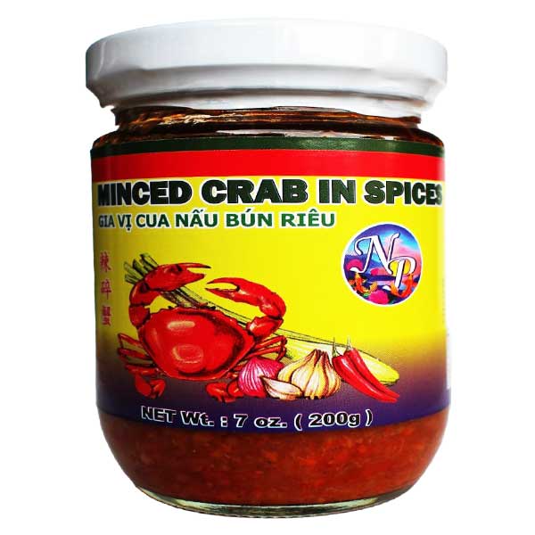 Minced Crab In Spice Paste (Gia Vị Cua Nấu Bún Riêu) 24 x 7 Oz