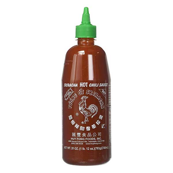 Huy Fong Sriracha Hot Chili Sauce Bottle, Large (28 oz)