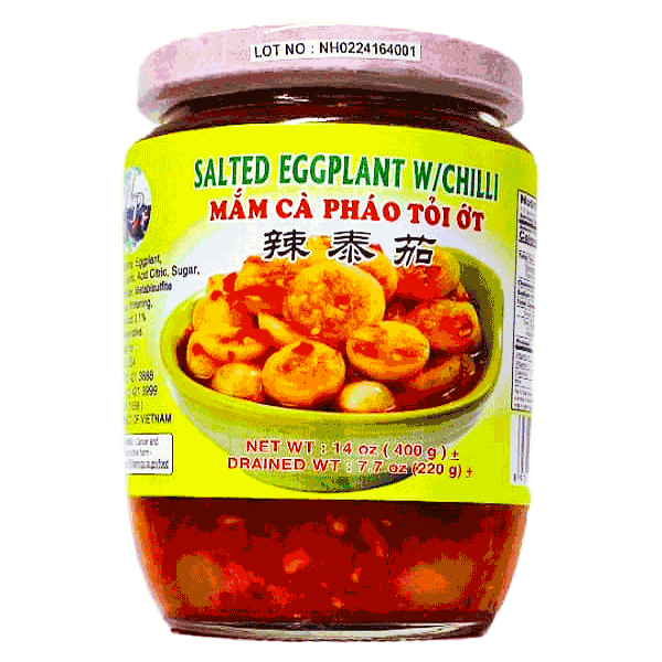 Salted Eggplant With Chili (Mắm Cà Pháo Tỏi Ớt) 24 x 14 Oz