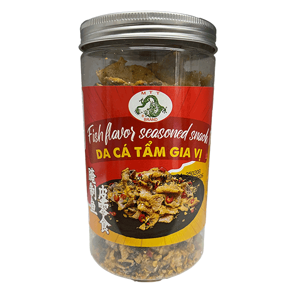 Fish Flavor Seasoned Snack (Da Cá Tẩm Gia Vị) 24 x 8.2oz [#929]