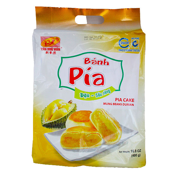 Pia Cake Mung Bean Durian (Bánh Pía Đậu Xanh Sầu Riêng) 30 x 16.8 Oz [#125]