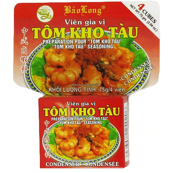 Bao Long Tom Kho Tau Seasoning - Viên Gia Vị Tôm Kho Tàu Bảo Long