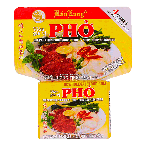 Bao Long Pho Spice Cubes Beef Flavor Soup Seasoning - Viên Gia Vị Phở Bò Bảo Long