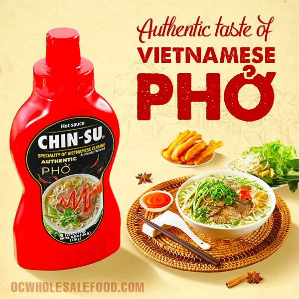 Chin-Su Phở Hot Sauce (12 x 16.6 Oz)