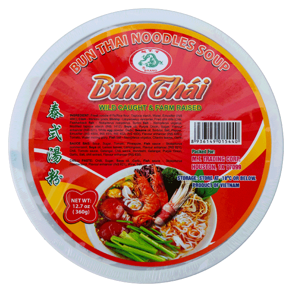 MTT Bun Thai Noodle Soup - Bún Thái Ăn Liền MTT (12 x 12.7 Oz)