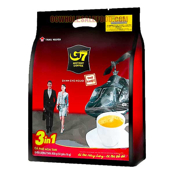 Trung Nguyen G7 3-in-1 Instant Premium Vietnamese Coffee - Cà Phê Thứ Thiệt (10 x 50' x 16g)