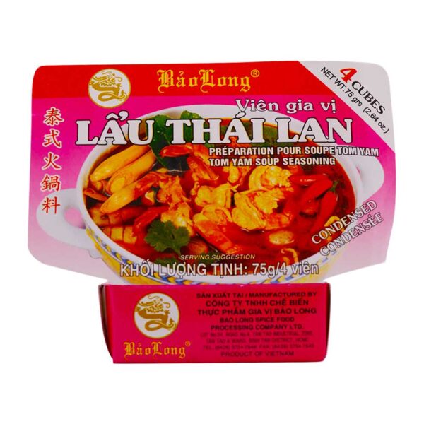 Bao Long Lau Thai Lan Seasoning - Viên Gia Vị Lẩu Thái Lan Bảo Long (144 x 2.64 Oz)