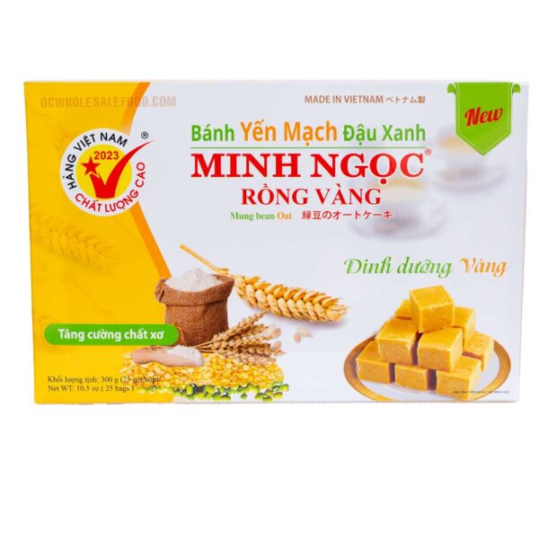 Minh Ngoc Mung Bean Cake With Oat - Bánh Yến Mạch Đậu Xanh Minh Ngọc (44 x 10.5 Oz) - Image 2