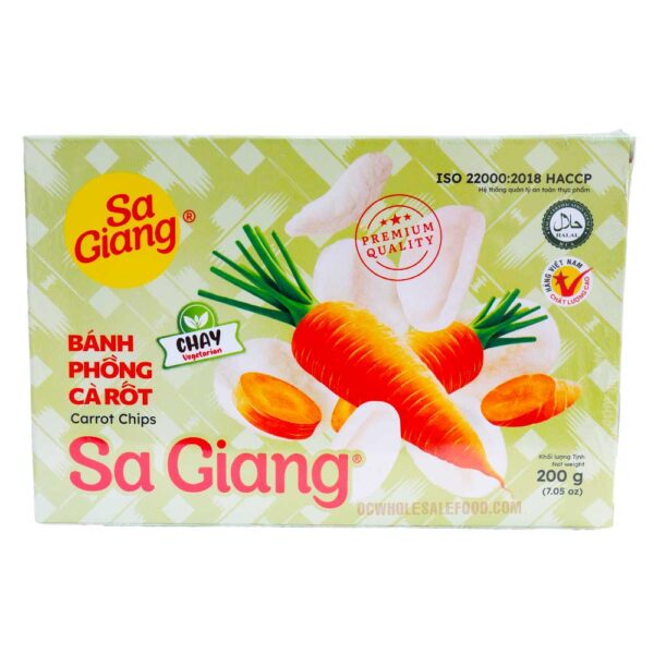 Sa Giang Carrot Chips - Bánh Phồng Cà Rốt Sa Giang (50 x 7 Oz)