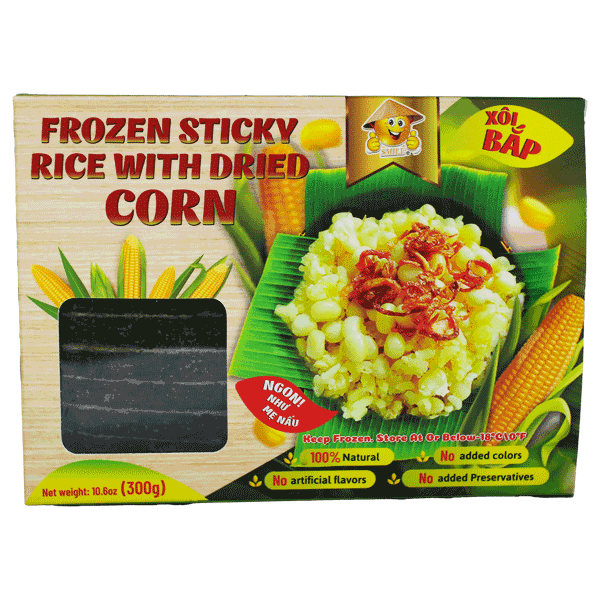 Smile Frozen Sticky Rice With Dried Corn - Xôi Bắp (10.6 Oz)